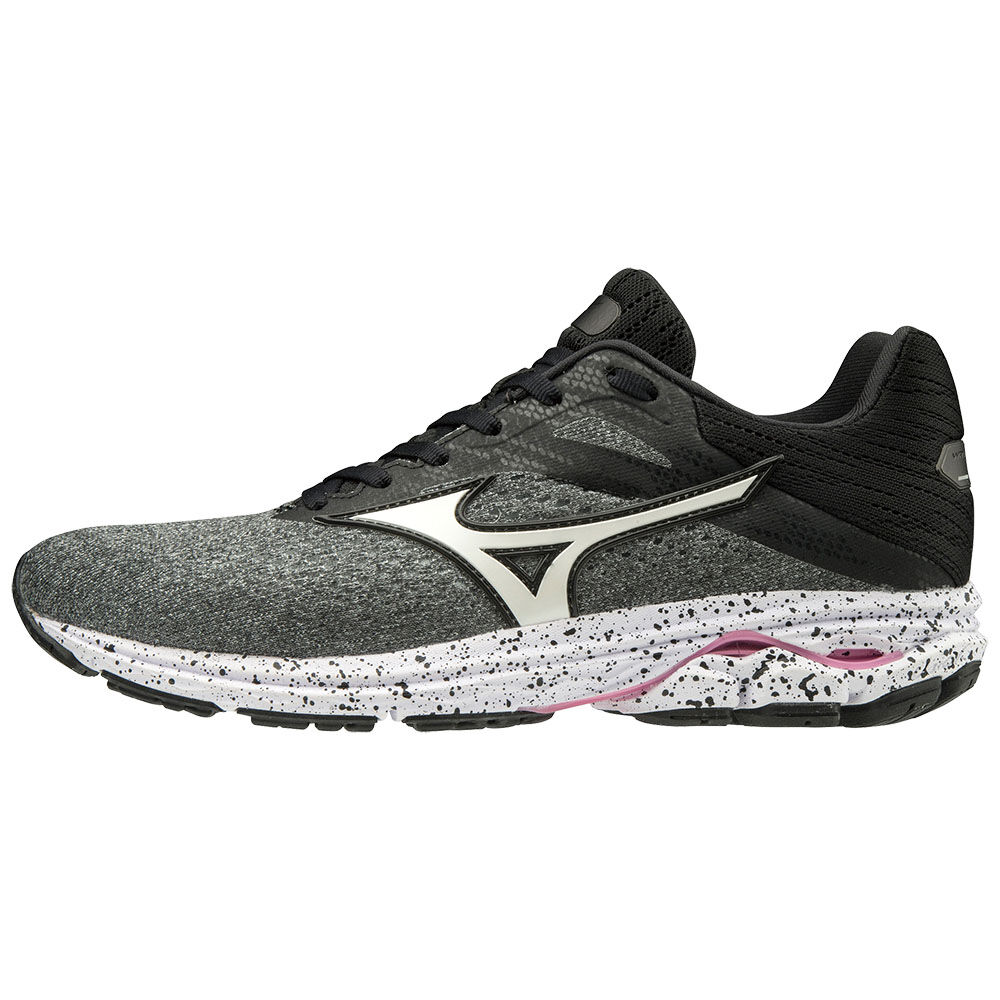 Mizuno Women's WAVE RIDER 23 Running Shoes Grey/White/Black (J1GD190372-HJP)